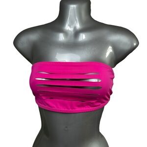 Hot pink cutout bandeau